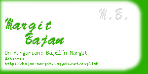 margit bajan business card